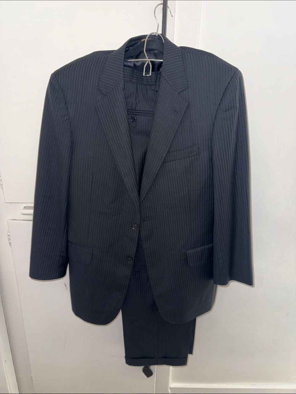 Jos. A. Bank Black Pinstripe Two-Piece Suit